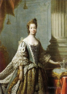 Allan Ramsey Painting - charlotte sophia de mecklemburgo strelitz 1762 Allan Ramsay Retrato Clasicismo